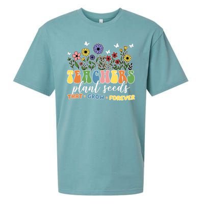 Teachers Plant Seeds That Grow Forever Sueded Cloud Jersey T-Shirt