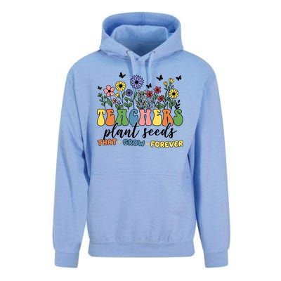 Teachers Plant Seeds That Grow Forever Unisex Surf Hoodie