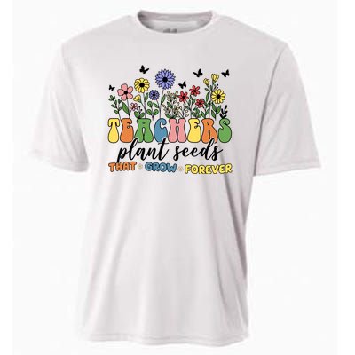 Teachers Plant Seeds That Grow Forever Cooling Performance Crew T-Shirt