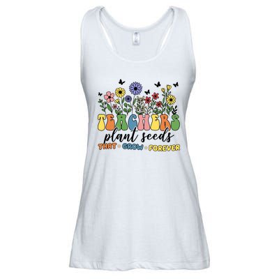 Teachers Plant Seeds That Grow Forever Ladies Essential Flowy Tank