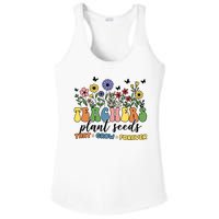 Teachers Plant Seeds That Grow Forever Ladies PosiCharge Competitor Racerback Tank