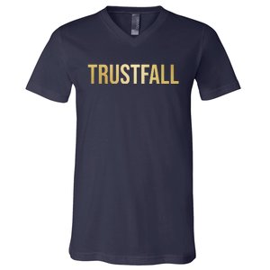 Trustfall Pink V-Neck T-Shirt