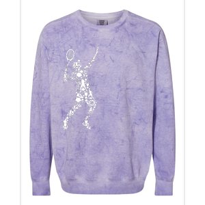 Tennis Player Colorblast Crewneck Sweatshirt