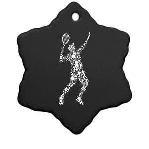 Tennis Player Ceramic Star Ornament