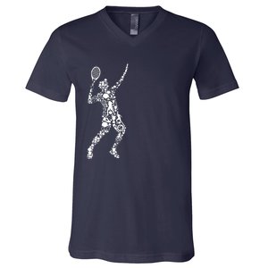 Tennis Player V-Neck T-Shirt