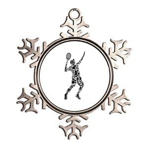 Tennis Player Metallic Star Ornament