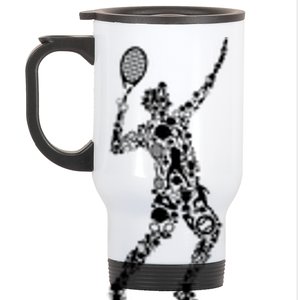 Tennis Player Stainless Steel Travel Mug