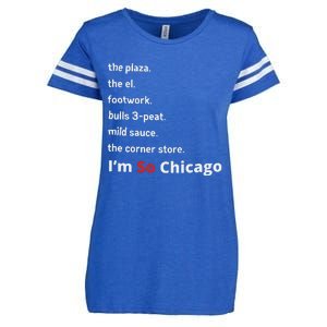 The Plaza The El Footwork Bulls 3peat Mild Sauce The Corner Store I’M So Chicago Enza Ladies Jersey Football T-Shirt