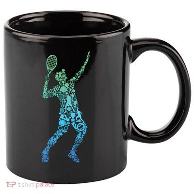 Tennis Player 11oz C Handle Ceramic Mug
