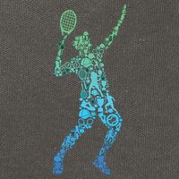 Tennis Player Cotton Canvas Backpack