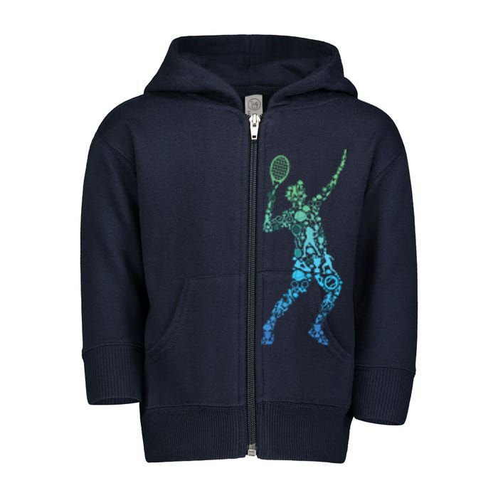 Tennis Player Toddler Zip Fleece Hoodie