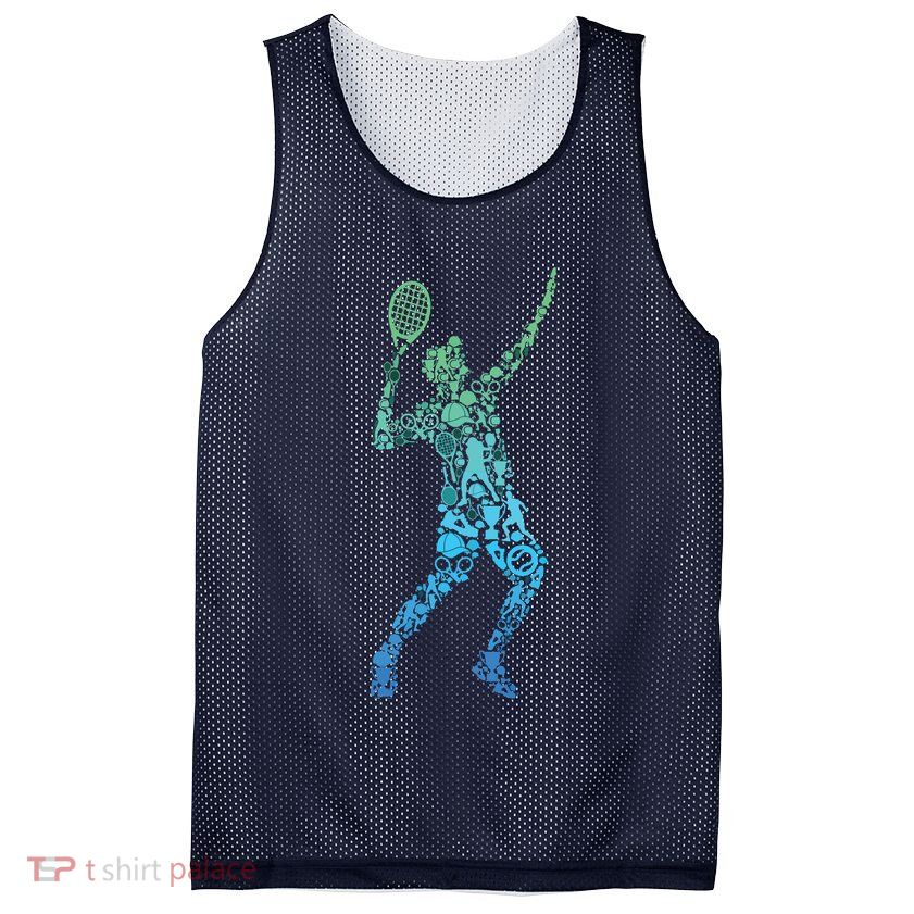 Tennis Player Mesh Reversible Basketball Jersey Tank