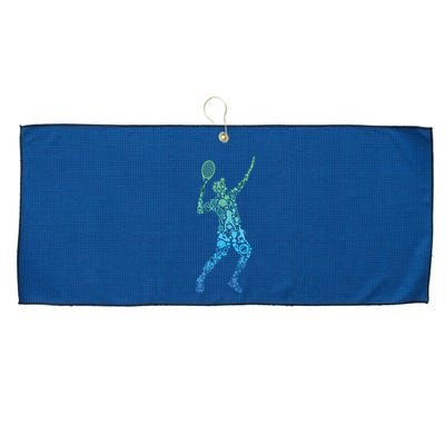 Tennis Player Large Microfiber Waffle Golf Towel