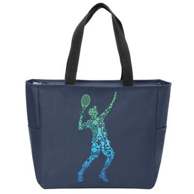 Tennis Player Zip Tote Bag