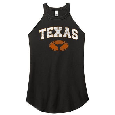 Texas Proud Texans Distressed Women’s Perfect Tri Rocker Tank