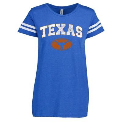 Texas Proud Texans Distressed Enza Ladies Jersey Football T-Shirt