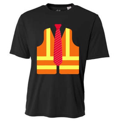 Trump Proud To Be Garbage Hi Vis Vest Red Tie Costume 2024 Cooling Performance Crew T-Shirt