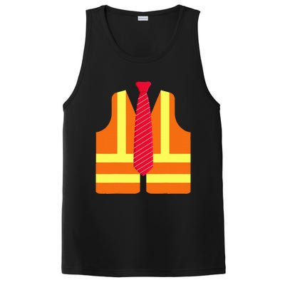 Trump Proud To Be Garbage Hi Vis Vest Red Tie Costume 2024 PosiCharge Competitor Tank