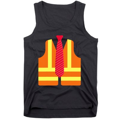 Trump Proud To Be Garbage Hi Vis Vest Red Tie Costume 2024 Tank Top