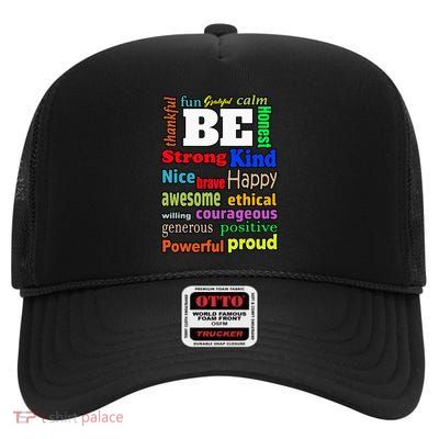 Teacher Positive Thinking High Crown Mesh Back Trucker Hat