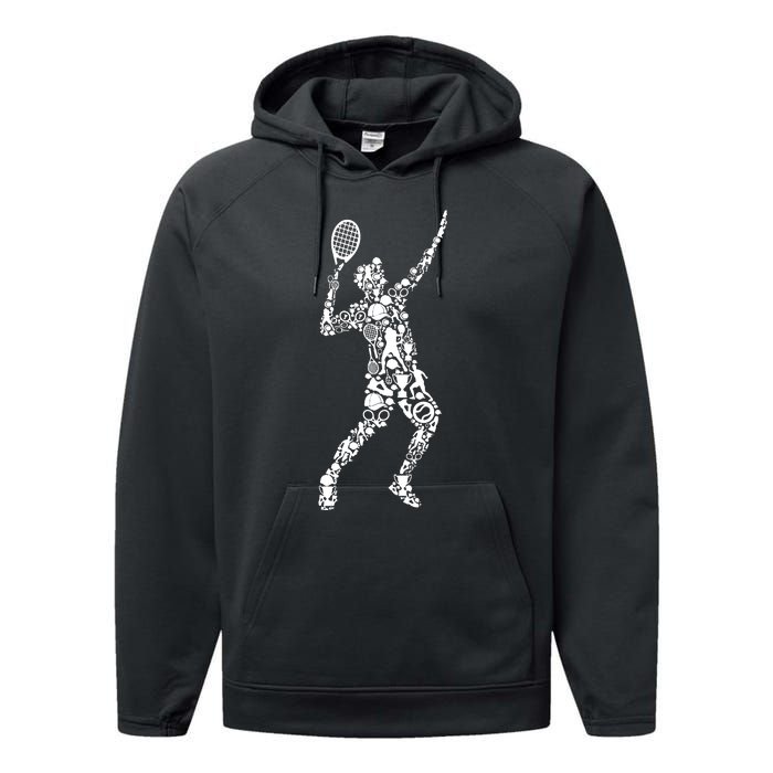 Tennis Player Performance Fleece Hoodie