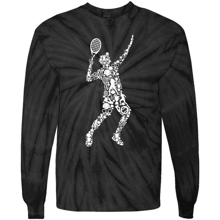 Tennis Player Tie-Dye Long Sleeve Shirt