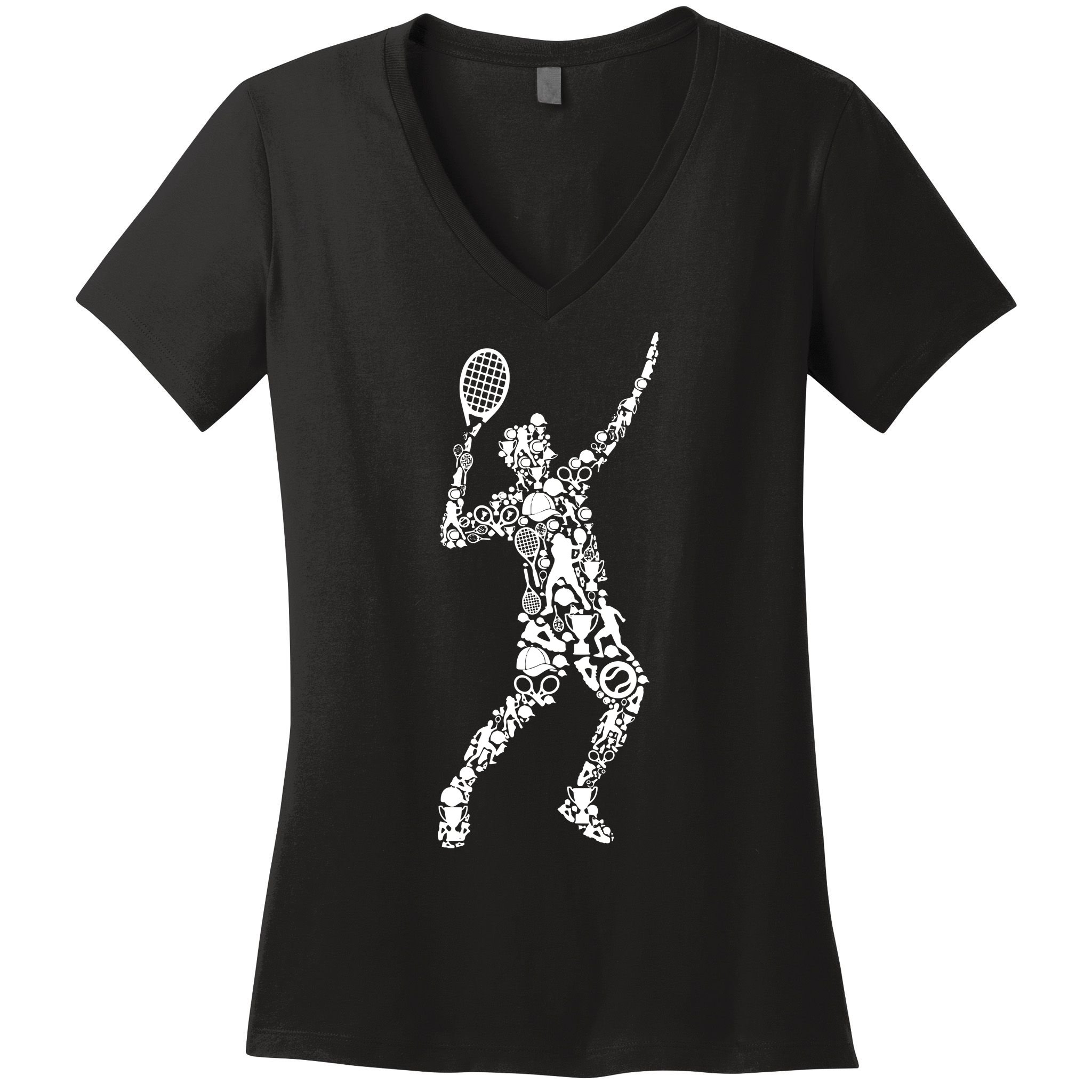 Tennis Player Women's V-Neck T-Shirt