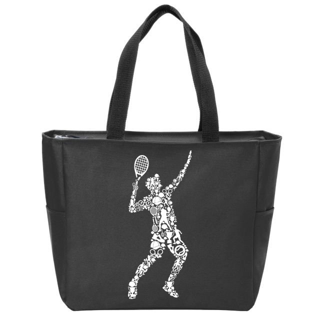 Tennis Player Zip Tote Bag