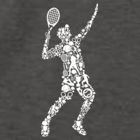 Tennis Player Vector Backpack