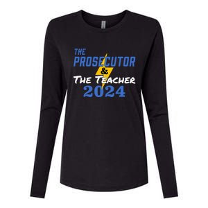 The Prosecutor & The Teacher 2024 Harris Walz Womens Cotton Relaxed Long Sleeve T-Shirt