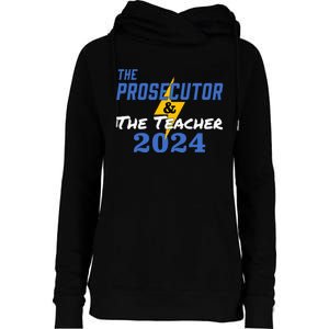 The Prosecutor & The Teacher 2024 Harris Walz Womens Funnel Neck Pullover Hood