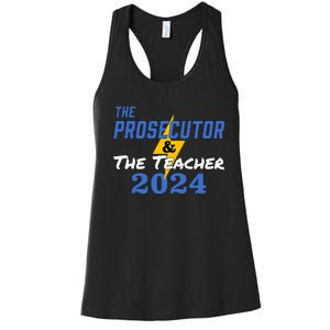 The Prosecutor & The Teacher 2024 Harris Walz Women's Racerback Tank