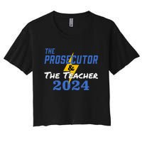 The Prosecutor & The Teacher 2024 Harris Walz Women's Crop Top Tee