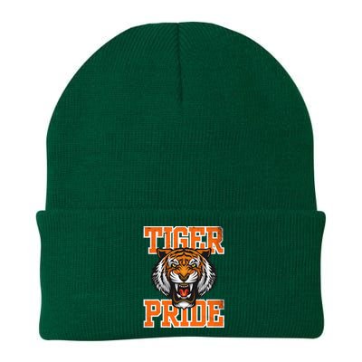 Tiger Pride Tiger Mascot School Sports Team Knit Cap Winter Beanie