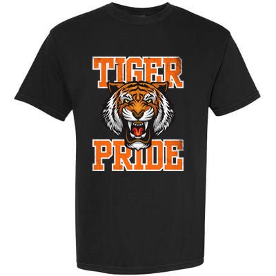 Tiger Pride Tiger Mascot School Sports Team Garment-Dyed Heavyweight T-Shirt