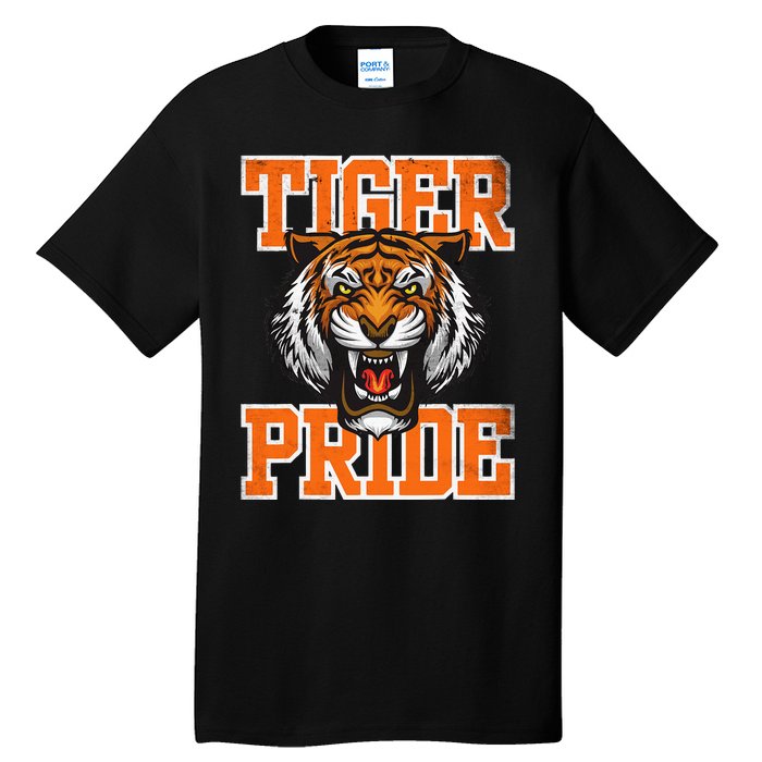 Tiger Pride Tiger Mascot School Sports Team Tall T-Shirt