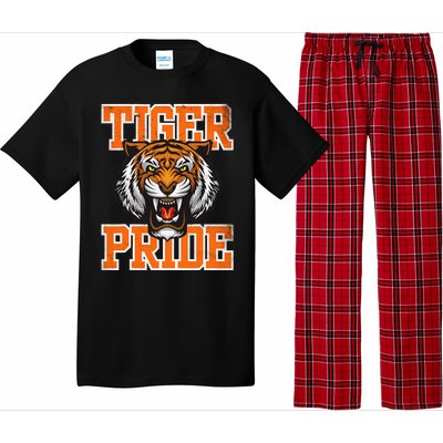 Tiger Pride Tiger Mascot School Sports Team Pajama Set