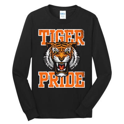 Tiger Pride Tiger Mascot School Sports Team Tall Long Sleeve T-Shirt