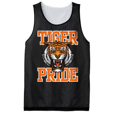 Tiger Pride Tiger Mascot School Sports Team Mesh Reversible Basketball Jersey Tank