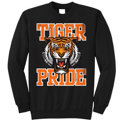 Tiger Pride Tiger Mascot School Sports Team Tall Sweatshirt