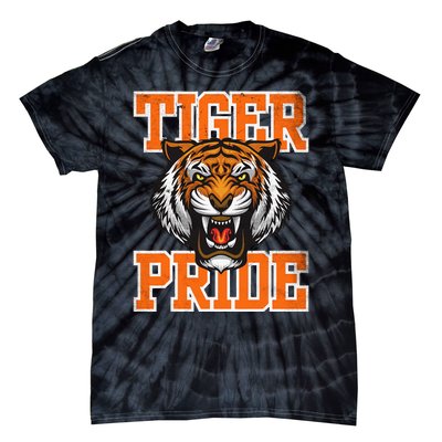 Tiger Pride Tiger Mascot School Sports Team Tie-Dye T-Shirt