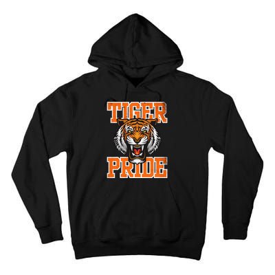 Tiger Pride Tiger Mascot School Sports Team Tall Hoodie