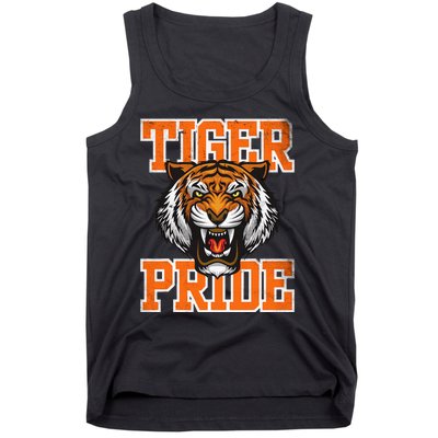 Tiger Pride Tiger Mascot School Sports Team Tank Top