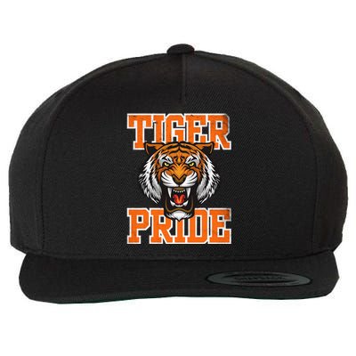 Tiger Pride Tiger Mascot School Sports Team Wool Snapback Cap