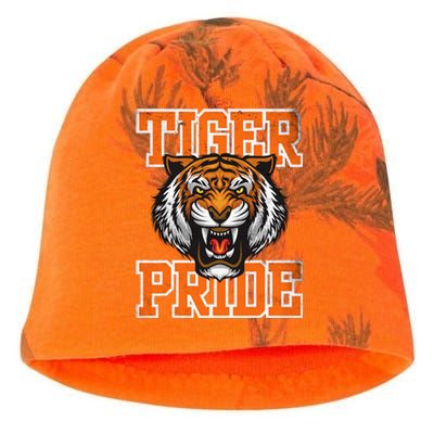 Tiger Pride Tiger Mascot School Sports Team Kati - Camo Knit Beanie