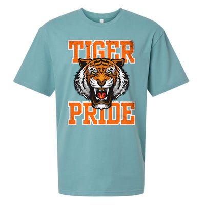 Tiger Pride Tiger Mascot School Sports Team Sueded Cloud Jersey T-Shirt