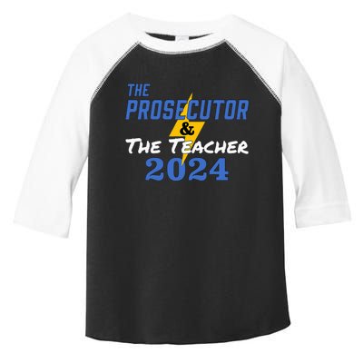 The Prosecutor & The Teacher 2024 Harris Walz Presidential Toddler Fine Jersey T-Shirt