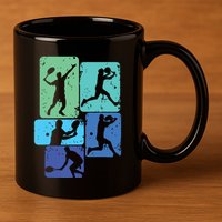 Tennis Player 11oz C Handle Ceramic Mug