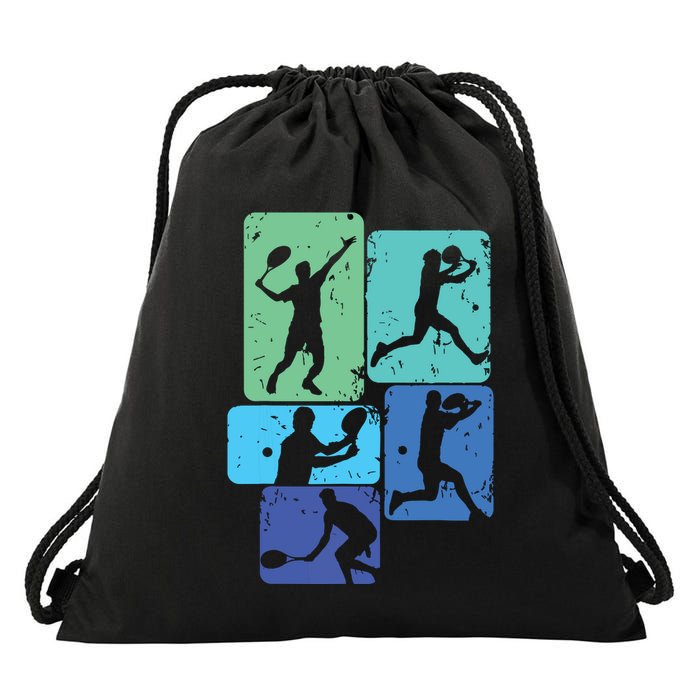 Tennis Player Drawstring Bag