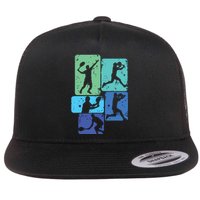 Tennis Player Flat Bill Trucker Hat